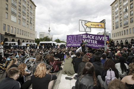 Demonstration 'Silent Demo' in Berlin