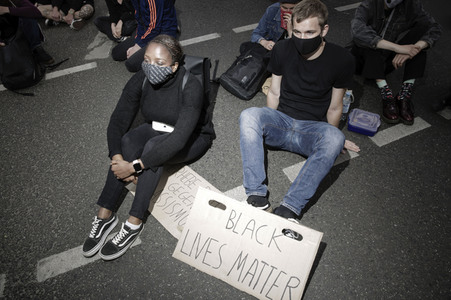 Demonstration 'Silent Demo' in Berlin