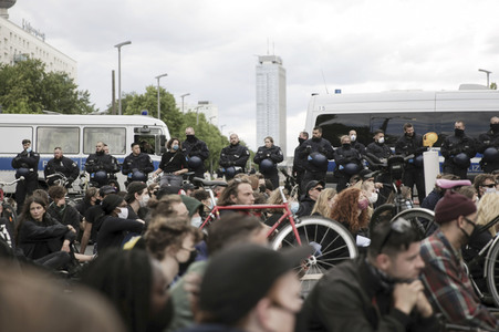 Demonstration 'Silent Demo' in Berlin