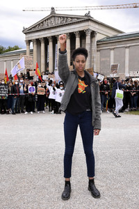 Demonstration 'Silent Protest - Sag Nein zu Rassismus' in München