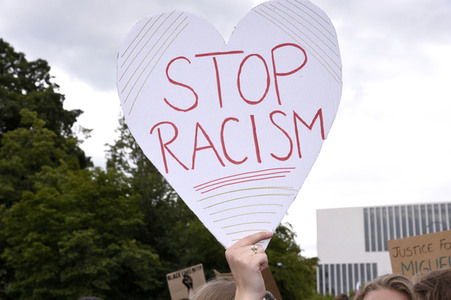 Demonstration 'Silent Protest - Sag Nein zu Rassismus' in München