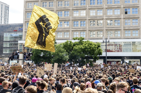 Demonstration 'Silent Demo' in Berlin