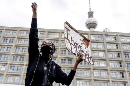 Demonstration 'Silent Demo' in Berlin