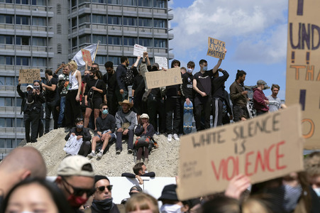 Demonstration 'Silent Demo' in Berlin