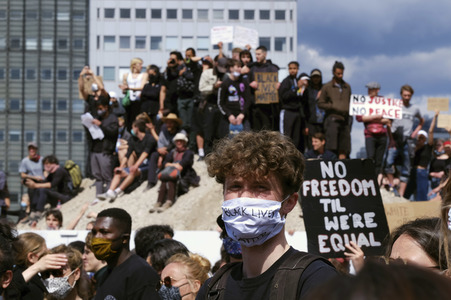 Demonstration 'Silent Demo' in Berlin