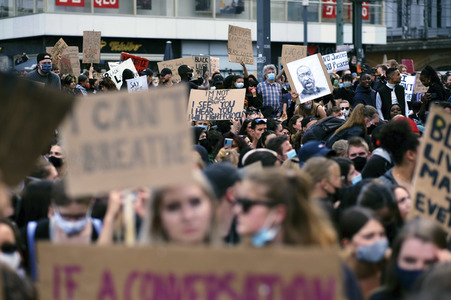 Demonstration 'Silent Demo' in Berlin