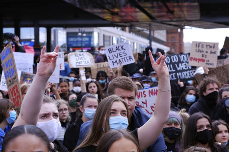 Demonstration 'Silent Demo' in Berlin
