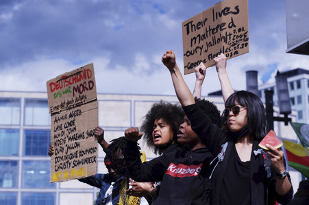 Demonstration 'Silent Demo' in Berlin