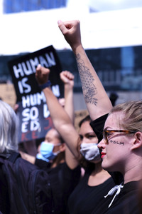 Demonstration 'Silent Demo' in Berlin