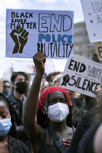 Demonstration 'Silent Demo' in Berlin