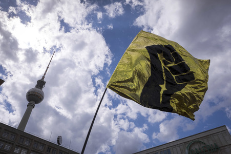 Demonstration 'Silent Demo' in Berlin