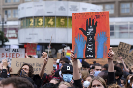 Demonstration 'Silent Demo' in Berlin