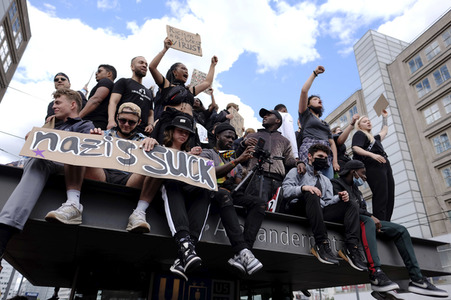Demonstration 'Silent Demo' in Berlin