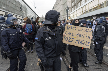 Demonstration 'Silent Demo' in Berlin