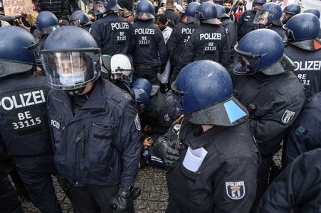 Demonstration 'Silent Demo' in Berlin
