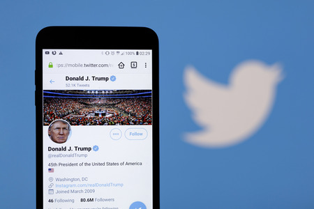 Symbolfoto Twitter Account von Donald Trump