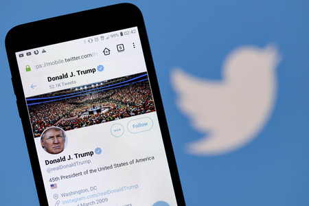 Symbolfoto Twitter Account von Donald Trump