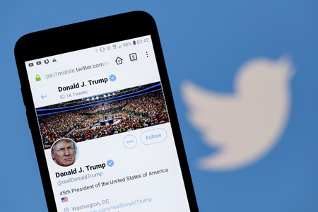 Symbolfoto Twitter Account von Donald Trump