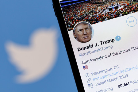 Symbolfoto Twitter Account von Donald Trump