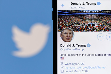 Symbolfoto Twitter Account von Donald Trump