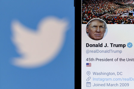 Symbolfoto Twitter Account von Donald Trump