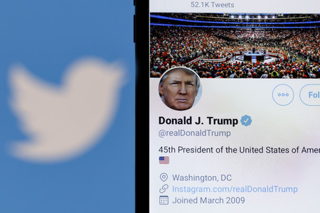 Symbolfoto Twitter Account von Donald Trump