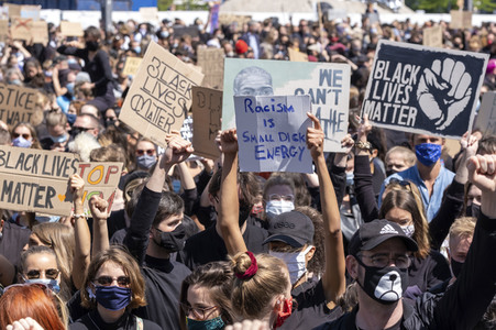 Demonstration 'Silent Demo' in Berlin