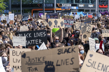 Demonstration 'Silent Demo' in Berlin