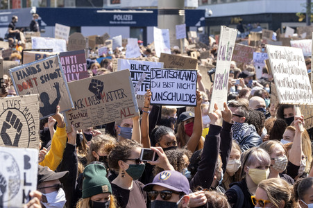 Demonstration 'Silent Demo' in Berlin