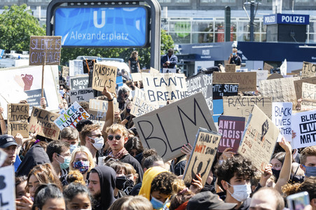 Demonstration 'Silent Demo' in Berlin