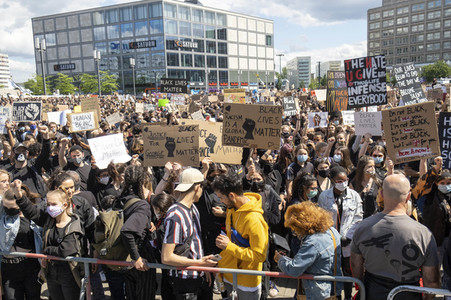 Demonstration 'Silent Demo' in Berlin