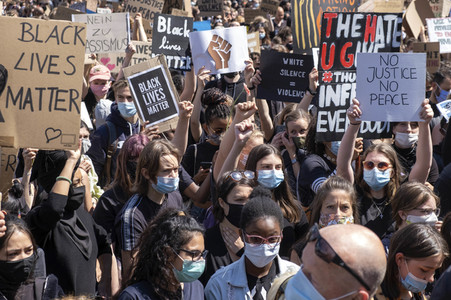 Demonstration 'Silent Demo' in Berlin