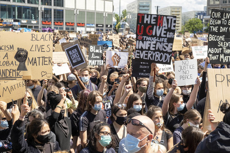 Demonstration 'Silent Demo' in Berlin