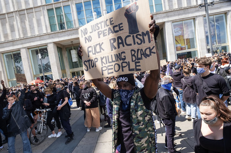 Demonstration 'Silent Demo' in Berlin