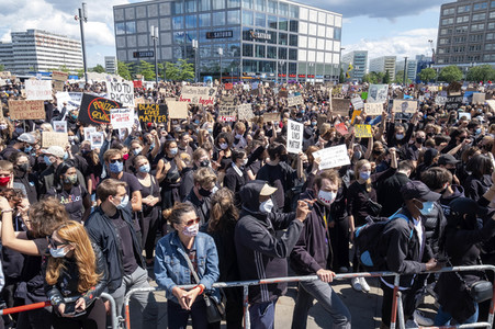 Demonstration 'Silent Demo' in Berlin