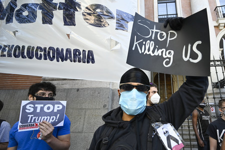 'Black Live Matter' Demonstration in Madrid