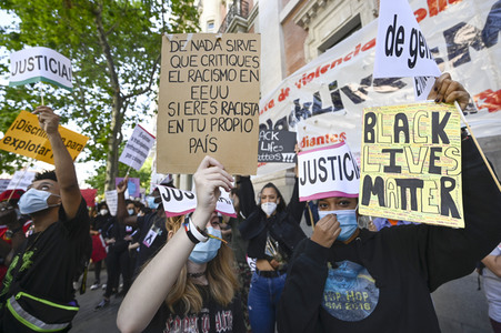 'Black Live Matter' Demonstration in Madrid