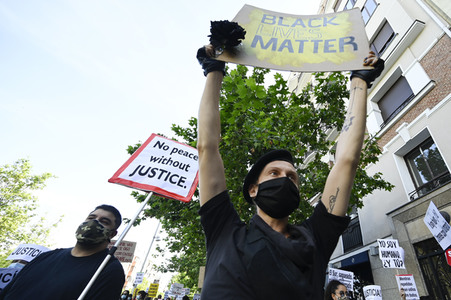'Black Live Matter' Demonstration in Madrid