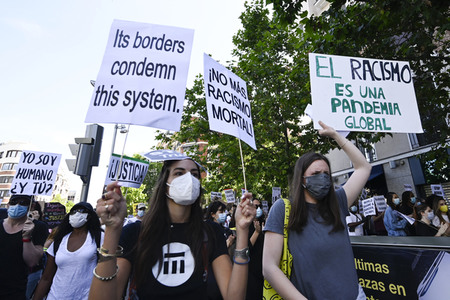 'Black Live Matter' Demonstration in Madrid