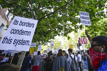 'Black Live Matter' Demonstration in Madrid