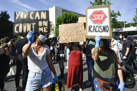 'Black Live Matter' Demonstration in Madrid