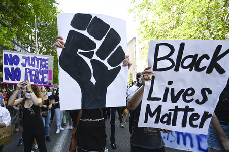 'Black Live Matter' Demonstration in Madrid