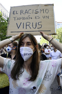 'Black Live Matter' Demonstration in Madrid