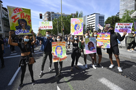 'Black Live Matter' Demonstration in Madrid