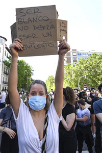 'Black Live Matter' Demonstration in Madrid