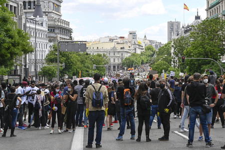 'Black Live Matter' Demonstration in Madrid