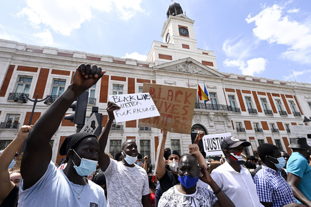 'Black Live Matter' Demonstration in Madrid