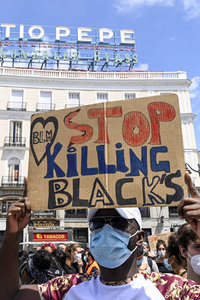 'Black Live Matter' Demonstration in Madrid
