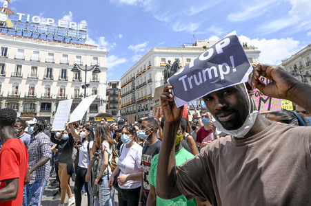 'Black Live Matter' Demonstration in Madrid