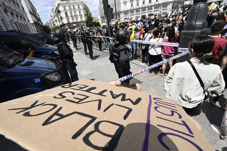 'Black Live Matter' Demonstration in Madrid